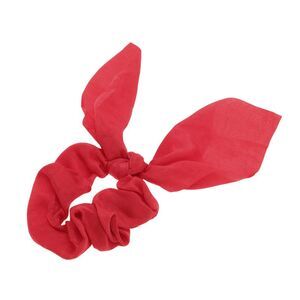 Solid Rabbit Ears Hair Ties Red